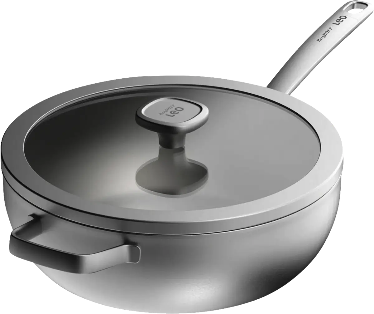 Leo - Wokpan met deksel Graphite 28cm