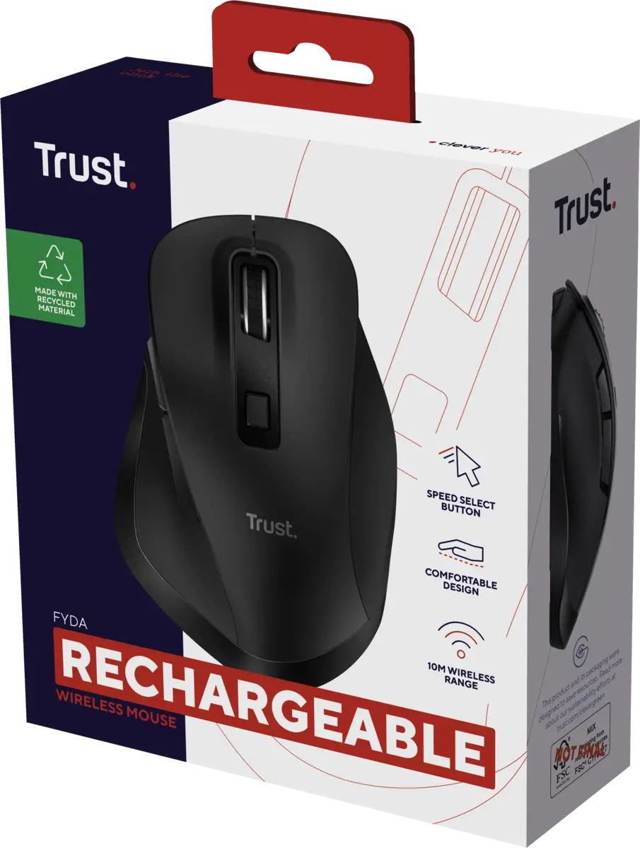 Fyda Rechargeable Wireless Comfort Mouse Eco