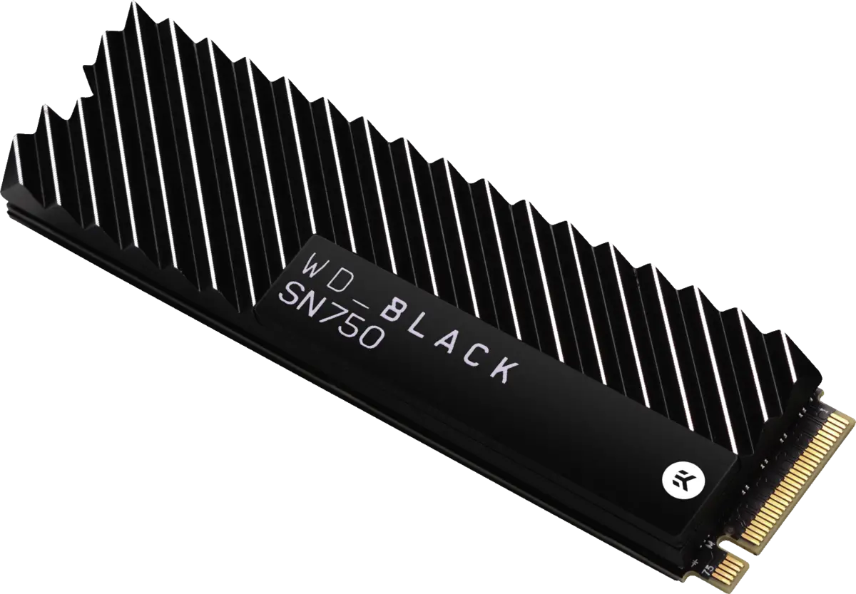 WD BLACK SN750 NVMe SSD 500GB with HEATSINK