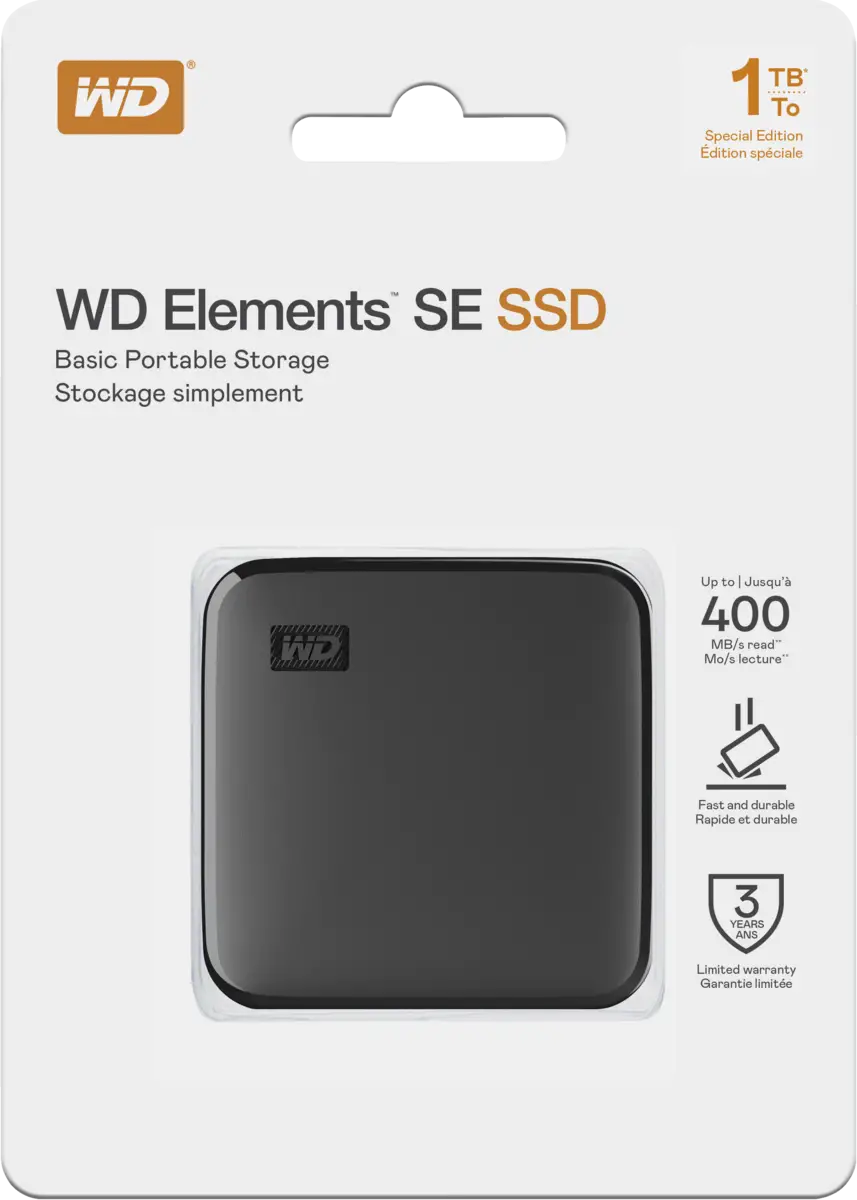 WD Elements SE 1TB Portable SSD