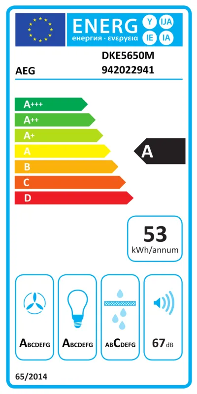 AEG DKE5650M (leverbaar 03/26) energielabel