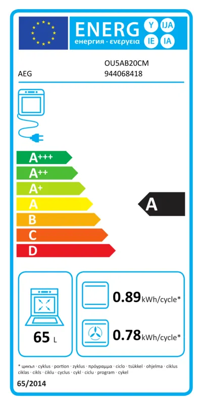 AEG OU5AB20CM energielabel