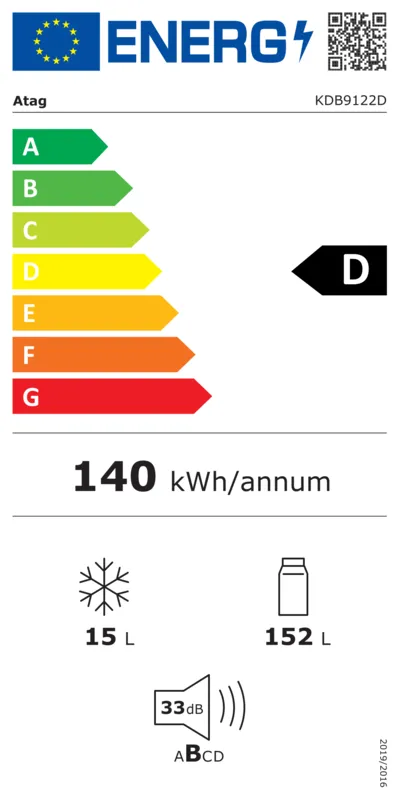 ATAG KDB9122D energielabel