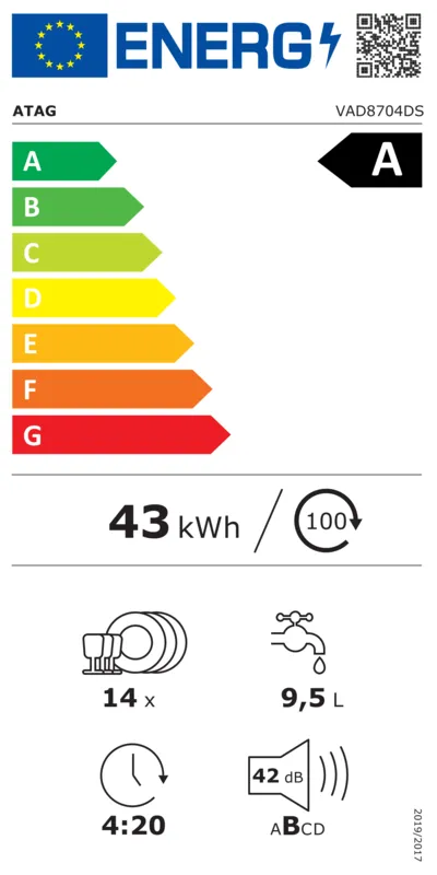ATAG VAD8704DS energielabel