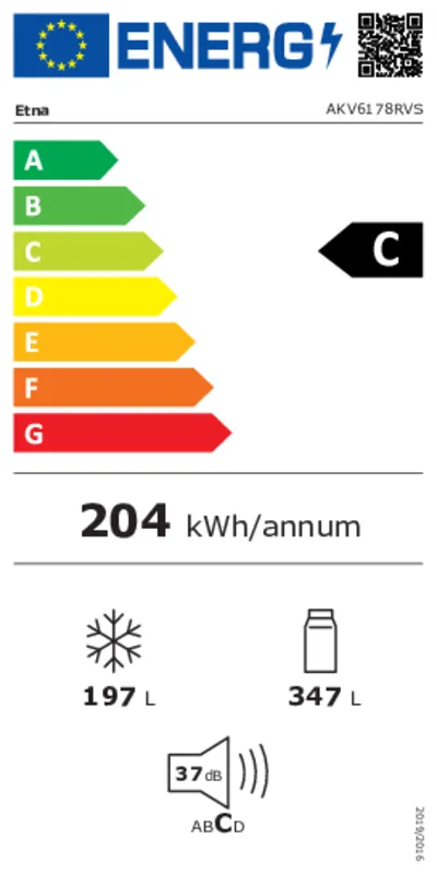 Etna AKV6178RVS energielabel