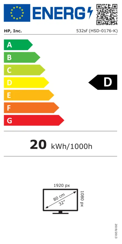 HP Serie 5 energielabel