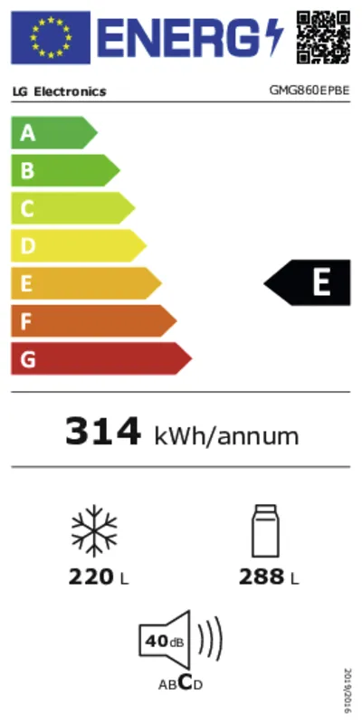LG GMG860EPBE energielabel