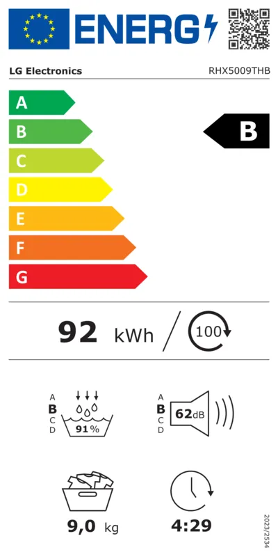 LG RHX5009THB energielabel