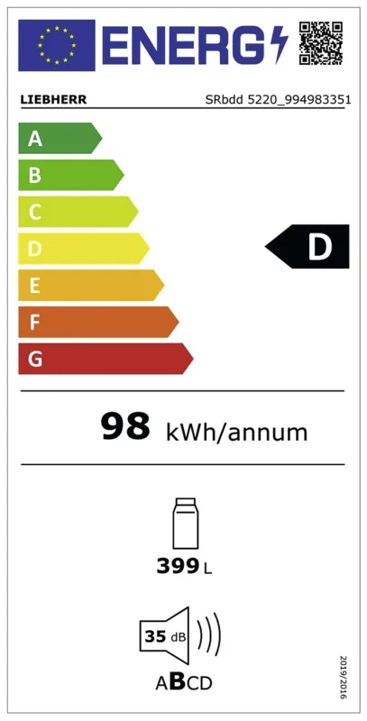 Liebherr SRbdd 5220-22 energielabel