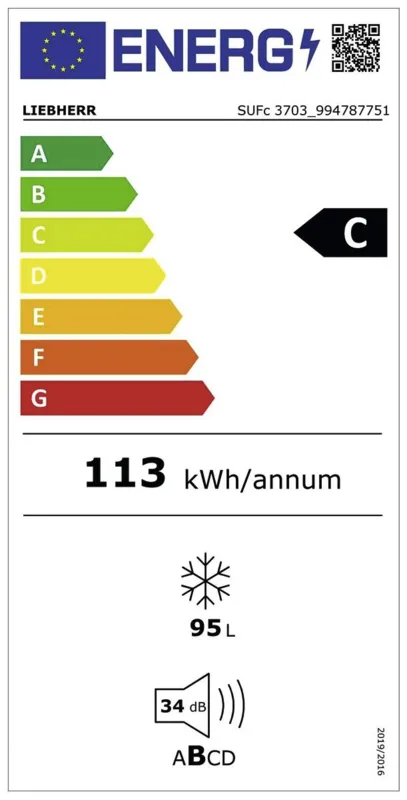 Liebherr SUFc 3703-20 energielabel