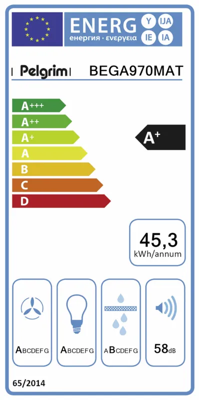 Pelgrim BEGA970MAT energielabel