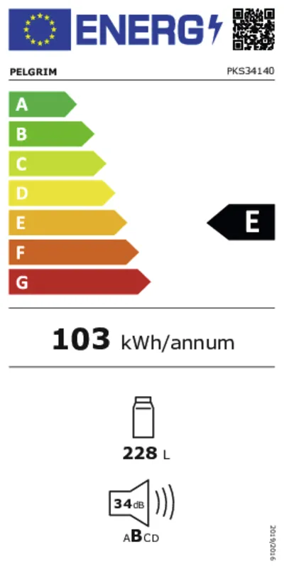 Pelgrim PKS34140 energielabel