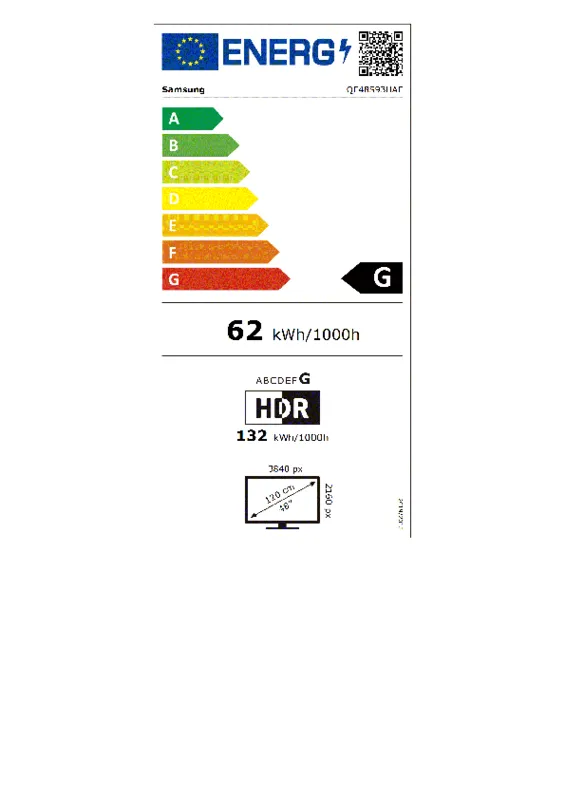 Samsung QE48S93HAEXXN energielabel