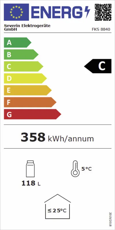 Severin FKS 8840 energielabel