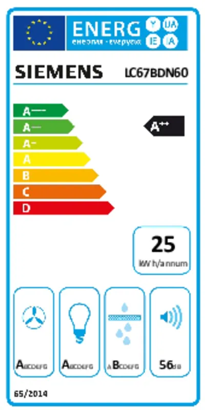 Siemens LC67BDN60 energielabel