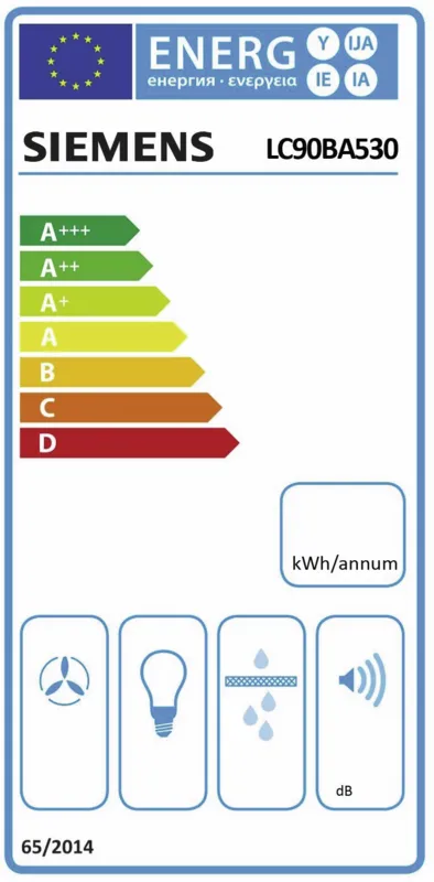 Siemens LC90BA530 energielabel