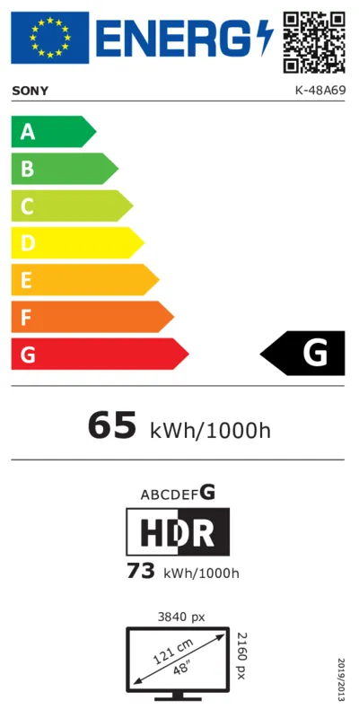 Sony K48A69PB energielabel