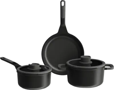 Berghoff Leo - 5-delige pannenset Stone+