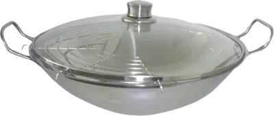 Bosch HEZ390090 Rvs wokpan 36cm (top)/16cm (bodem), glazen deksel