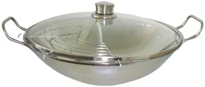 Siemens HZ390090 Rvs wokpan 36cm (top)/16cm (bodem), glazen deksel product afbeelding